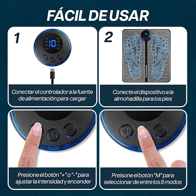 Masajeador de pies electroestimulador